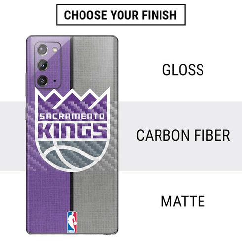 NBA Sacramento Kings Split Canvas Galaxy Note20 5G Skin